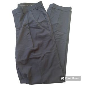 Lauren Ralph Lauren High Performance Wool Pleated Black Pants 36x36